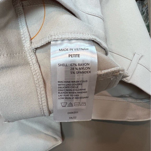 QUINCE ultra stretch ponte straight leg pant in Ecru-Medium Petite - Picture 4 of 8